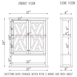 Bolton Furniture, Inc. Coventry 27"W X 29"H Wall Mounted Bath Storage Cabinet -Kraus Shop 39c16ba201f4369e 7445 w800 h800 b1 p0