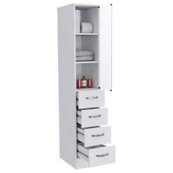 FM FURNITURE Preston Linen Cabinet, White 10 FM FURNITURE Preston Linen Cabinet, White -Kraus Shop 3af169b20351582a 1933 w800 h800 b1 p0