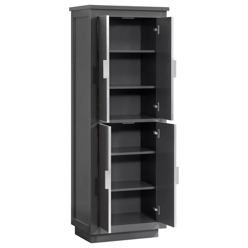 Avanity Corporation Avanity 24" Linen Tower For Allie/Austen, Twilight Gray, Brushed Silver 5 Avanity Corporation Avanity 24" Linen Tower For Allie/Austen, Twilight Gray, Brushed Silver - Image 3