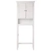 Glitzhome 68.26"H Wooden Bathroom Storage Cabinet, White