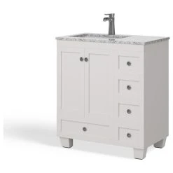 MOD The Angie Bathroom Vanity, Single Sink, 30", White, Freestanding -Kraus Shop 3ee1f23903d9b43d 2182 w800 h800 b1 p0