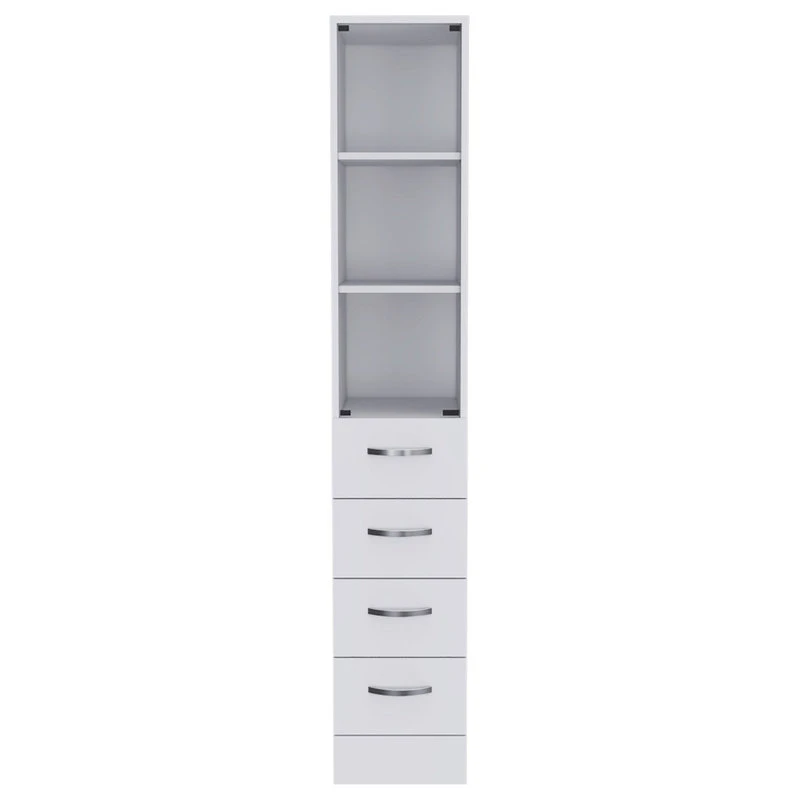 FM FURNITURE Preston Linen Cabinet, White 3 FM FURNITURE Preston Linen Cabinet, White