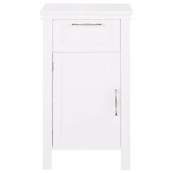 GDFStudio Meader Bathroom Floor Storage Cabinet With Drawer, White