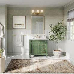 MOD The Joyce Bathroom Vanity, Single Sink, 36", Vogue Green, Freestanding