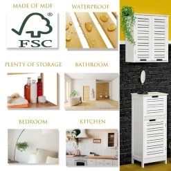 EVIDECO Wall Mounted Bathroom Medicine Cabinet Miami White Wood, Miami -Kraus Shop 4081d46f0310e9bd 1589 w800 h800 b0 p0