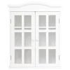 Imtinanz Wall-Mount Bathroom Double Doors Shelved Storage Cabinet