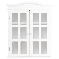 Imtinanz Wall-Mount Bathroom Double Doors Shelved Storage Cabinet