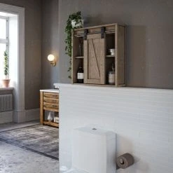 Landia Home Bathroom Wall Cabinet With Sliding Barn Door -Kraus Shop 41e10ef40198311f 1945 w800 h800 b0 p0