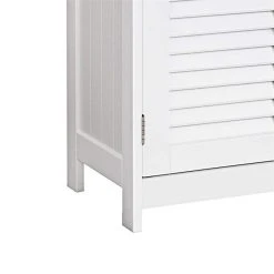 Benjara 11.8" Transitional Wood Bathroom Closet With 1 Open Shelf In White -Kraus Shop 43d15550004aff41 3393 w800 h800 b0 p0