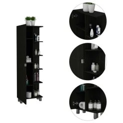 FM FURNITURE Los Angeles Corner Cabinet, Black Wengue -Kraus Shop 4481372903515855 1884 w800 h800 b1 p0