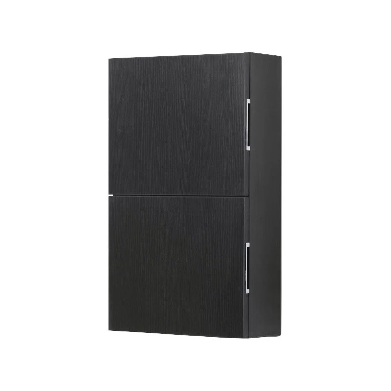 KUBEBATH Bliss 14"Wx24"H Linen Side Cabinet, 2 Door, Black 3 KUBEBATH Bliss 14"Wx24"H Linen Side Cabinet, 2 Door, Black