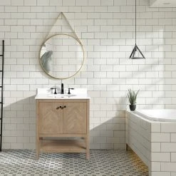 Ari Kitchen & Bath Savannah 30" Bathroom Vanity, Weathered Fir Finish -Kraus Shop 4521c2cd00417e77 2492 w800 h800 b0 p0