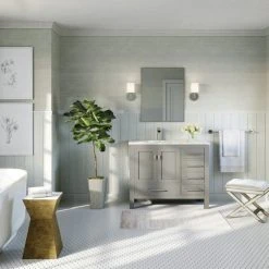 MOD The Ashton Bathroom Vanity, Gray, 42", Single Sink, Freestanding -Kraus Shop 45f1ca5603d9b414 9690 w800 h800 b0 p0