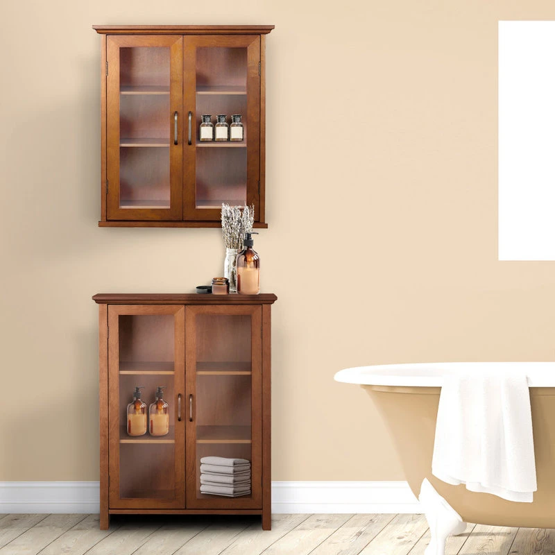Versanora Wooden Bathroom Wall Storage Cabinet, Oil Oak 5 Versanora Wooden Bathroom Wall Storage Cabinet, Oil Oak - Image 3