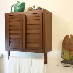 Eccostyle Solid Bamboo Spa Or Bath 2 Door Wall Hanging Space Saver Cabinet - Caramel -Kraus Shop 4731e34701722c8c 1854 w800 h800 b0 p0