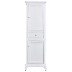 Eviva LLC Eviva Elite Stamford 24" Brown Linen Side Cabinet, White