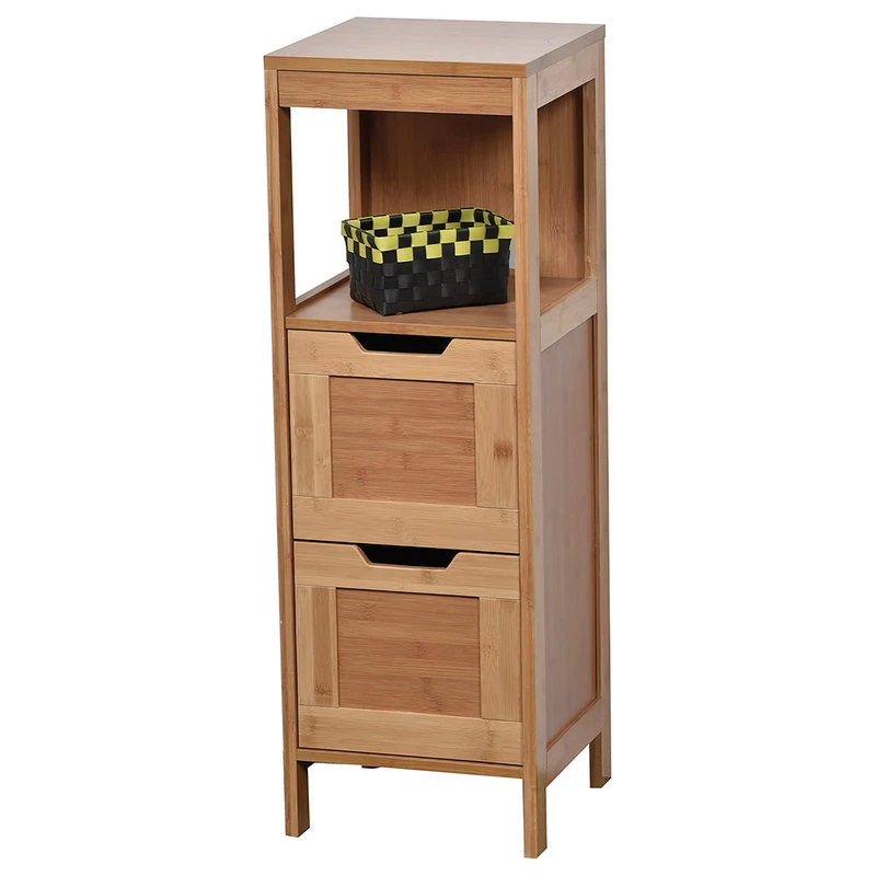 EVIDECO Bathroom Linen Storage Floor Cabinet Mahe Bamboo - Wood, Mahe 3 EVIDECO Bathroom Linen Storage Floor Cabinet Mahe Bamboo - Wood, Mahe