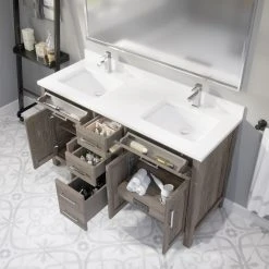 Art Bathe Kali Vanity With Power Bar And Drawer Organizer, French Gray, 60" -Kraus Shop 4a0108f50f9b1d0e 5929 w800 h800 b0 p0