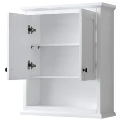 Wyndham Collection Avery Over-the-Toilet Wall-Mounted Storage Cabinet, White With Black Trim -Kraus Shop 4c01d40f02b0d32c 2321 w800 h800 b1 p0