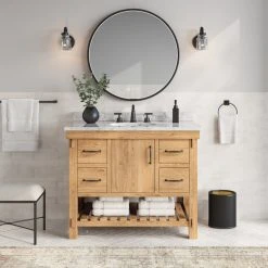 MOD Bosque Bath Vanity, Driftwood, 42", Single Sink, Undermount, Freestanding -Kraus Shop 4c91313f03f91a42 9857 w800 h800 b0 p0