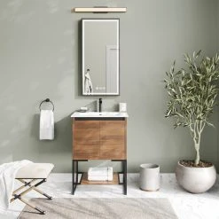 MOD Foundry Bath Vanity, Walnut, 24", Integrated Single Sink, Freestanding 17 MOD Foundry Bath Vanity, Walnut, 24", Integrated Single Sink, Freestanding -Kraus Shop 4d41848b03ae0dcc 1824 w800 h800 b0 p0