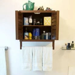 Eccostyle Solid Bamboo Spa Or Bath 2 Door Wall Hanging Space Saver Cabinet - Caramel -Kraus Shop 4d81117a01722c86 1854 w800 h800 b0 p0