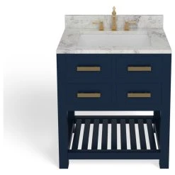 MOD The Nile Bathroom Vanity, Single Sink, 30", Monarch Blue, Freestanding -Kraus Shop 4df1626403d9a4b2 8136 w800 h800 b1 p0