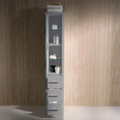 Fresca Torino Tall Bathroom Linen Side Cabinet, Gray -Kraus Shop 4f6195310f08f685 5854 w800 h800 b0 p0