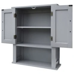 Versanora Wooden Bathroom Wall Cabinet Open Shelf Grey -Kraus Shop 4fa18a6101a0a003 9500 w800 h800 b1 p0