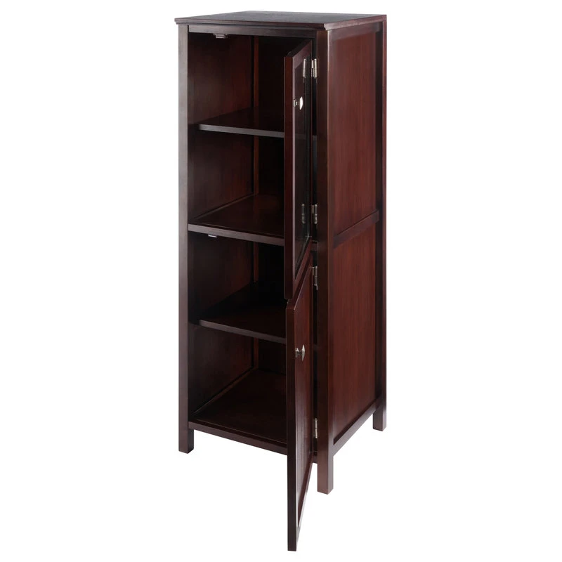 Winsome Brooke Jelly 2-Section Cupboard, Walnut 4 Winsome Brooke Jelly 2-Section Cupboard, Walnut - Image 2