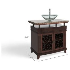 MOD The Valencia Bathroom Vanity, Single Sink, 36", Brown, Freestanding -Kraus Shop 5311f35b03d990f0 3119 w800 h800 b1 p0