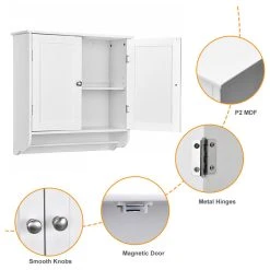 Costway Wall Mounted Bathroom Medicine Cabinet Storage Cupboard W/ Towel Bar 9 Costway Wall Mounted Bathroom Medicine Cabinet Storage Cupboard W/ Towel Bar -Kraus Shop 5321f33b00cddc80 8511 w800 h800 b1 p0
