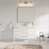 MOD Celios Bathroom Vanity, Single Sink, 48", White With Brass Trim, Freestanding -Kraus Shop 54f1abc003d056f9 8453 w800 h800 b0 p0