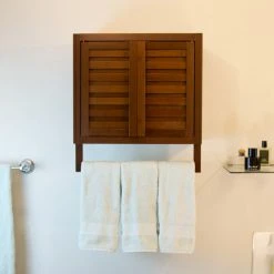 Eccostyle Solid Bamboo Spa Or Bath 2 Door Wall Hanging Space Saver Cabinet - Caramel -Kraus Shop 5571123401722c96 1854 w800 h800 b0 p0