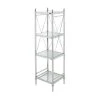 Linon Home Decor Products Linon Summit Metal And Glass Four Tier Shelf In Chrome -Kraus Shop 55b1d5cf0c129728 9264 w800 h800 b1 p0