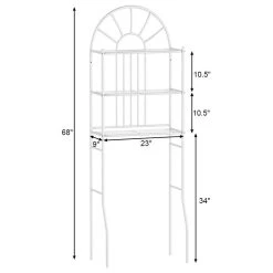 Costway 3 Shelf Over The Toilet Bathroom Space Saver Towel Storage Rack White -Kraus Shop 56f1a6b500d3eeb0 0419 w800 h800 b1 p0