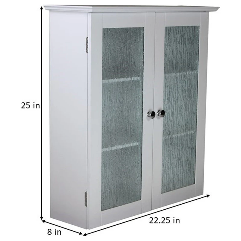 Versanora Wooden Bathroom Wall Storage Cabinet 2 Doors 6 Versanora Wooden Bathroom Wall Storage Cabinet 2 Doors - Image 4