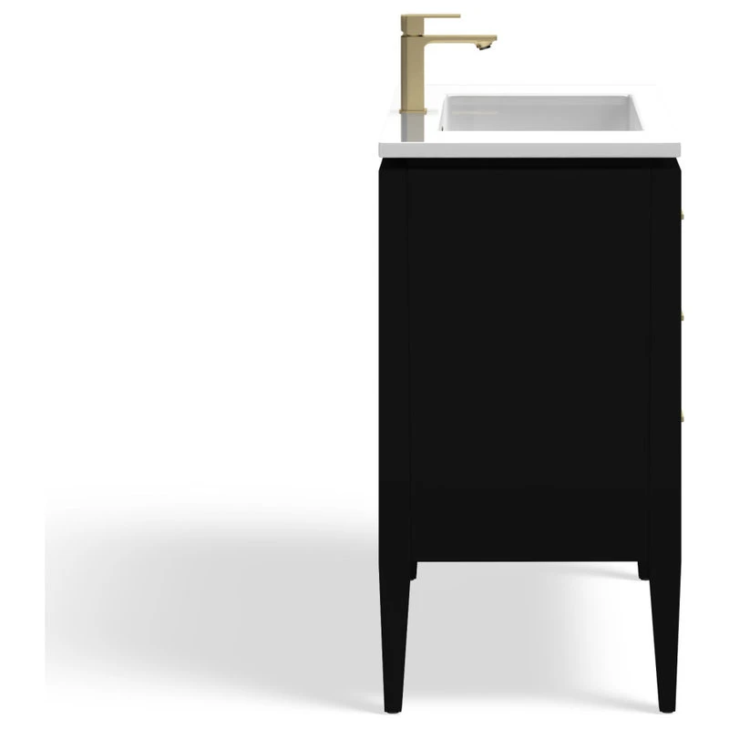 MOD Celios Bathroom Vanity, Single Sink, 36", Black With Brass Trim, Freestanding 13 MOD Celios Bathroom Vanity, Single Sink, 36", Black With Brass Trim, Freestanding - Image 11
