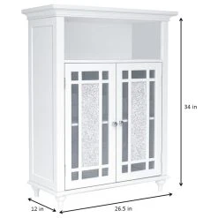 Versanora Wooden Bathroom Floor Storage Cabinet, White -Kraus Shop 5ce160700111e52d 8467 w800 h800 b1 p0