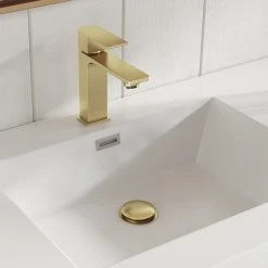 MOD Celios Bathroom Vanity, Single Sink, 48", White With Brass Trim, Freestanding -Kraus Shop 5e81d80903d056ff 8453 w800 h800 b0 p0