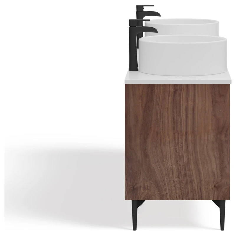MOD Newton Bath Vanity, Walnut, 72", Double Sink, Freestanding 13 MOD Newton Bath Vanity, Walnut, 72", Double Sink, Freestanding - Image 11