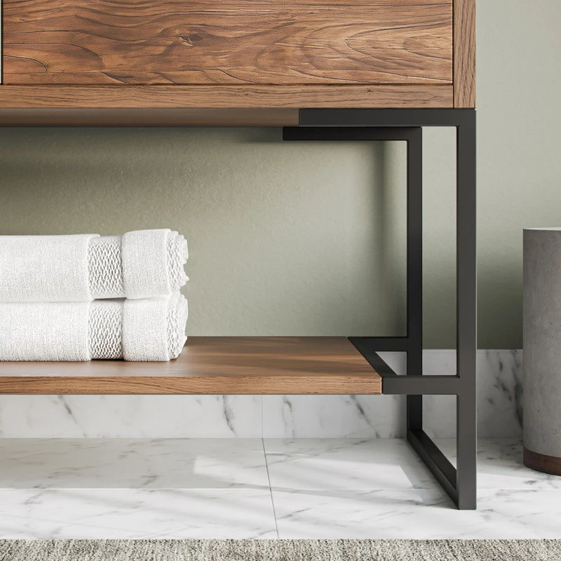 MOD Foundry Bath Vanity, Walnut, 36", Integrated Single Sink, Freestanding 9 MOD Foundry Bath Vanity, Walnut, 36", Integrated Single Sink, Freestanding - Image 7