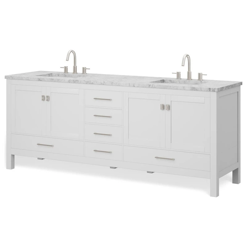 MOD The Kennedy Bathroom Vanity, Double Sink, 84", White, Freestanding 12 MOD The Kennedy Bathroom Vanity, Double Sink, 84", White, Freestanding - Image 10