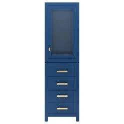 Water Creation The Madison Collection Linen Cabinet, Blue