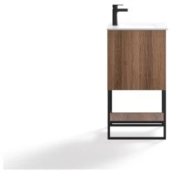 MOD Foundry Bath Vanity, Walnut, 24", Integrated Single Sink, Freestanding 25 MOD Foundry Bath Vanity, Walnut, 24", Integrated Single Sink, Freestanding -Kraus Shop 64d15bc4034726db 1824 w800 h800 b1 p0