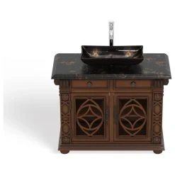 MOD The Ludlow Bathroom Vanity, Single Sink, 42", Cherry, Freestanding -Kraus Shop 64e153ae03d99138 3137 w800 h800 b1 p0