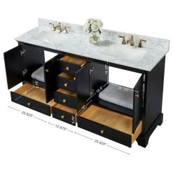 Ancerre Designs Audrey Vanity Set, Black Onyx, 72", Gold Hardware, No Mirror -Kraus Shop 6621c35c03ef9f69 4000 w800 h800 b1 p0