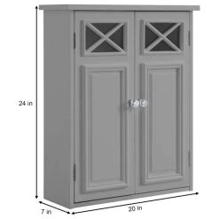 Versanora Bathroom Wall Cabinet With Two Doors Grey -Kraus Shop 69b1637801a71623 9470 w800 h800 b1 p0