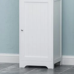 GDFStudio Lauren Modern Free Standing Bathroom Linen Tower Storage Cabinet, Matte White -Kraus Shop 69c149f70f905869 0826 w800 h800 b0 p0