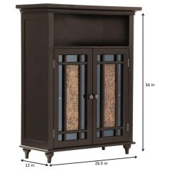 Versanora Wooden Bathroom Floor Storage Cabinet, Brown -Kraus Shop 6c615f410111e640 6274 w800 h800 b1 p0